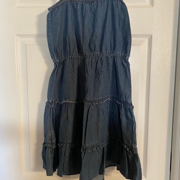 Express Chambray Spaghetti Strap Dress - Picture 3 of 5